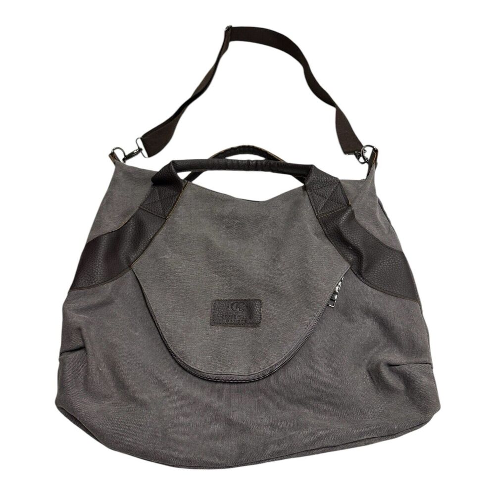 Grace Callie Designs Genova Canvas Messenger Bag Gray Anywhere Satchel